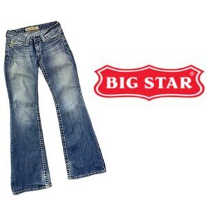 VINTAGE :: 25X30 Big Star Ultra-Low Rise Sweet Boot Demin Jeans Bootcut Flare
